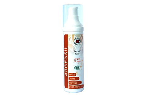 Découvrez ArgenSil Repair Gel de Vecteur Energy, un gel réparateur bio pour les peaux fragilisées. À base d'argent colloïdal 50 ppm, d'arnica et de calendula