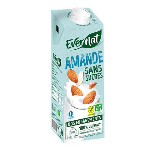  Boisson Amande sans sucres Bio-1L-Evernat