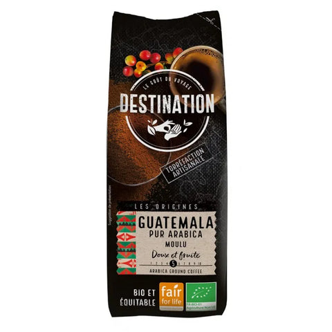 Paquet Café Moulu Guatemala Pur Arabica Bio Équitable 250 g Destination – arabica fin et fruité bio équitable