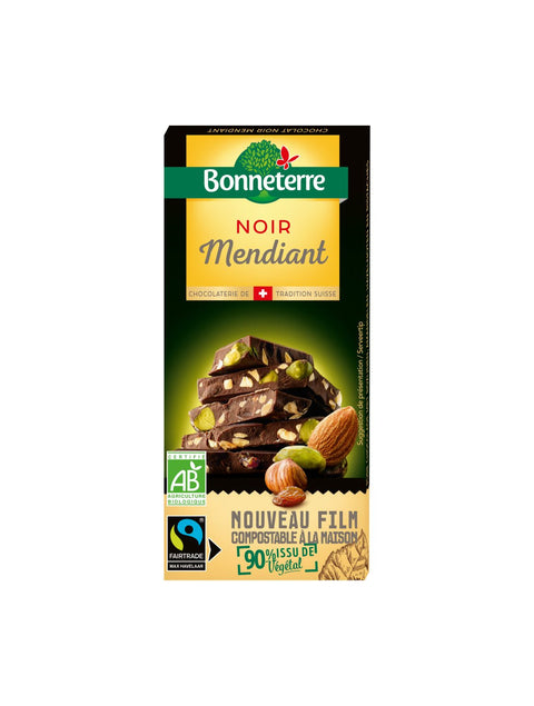 Chocolat Noir mendiant-100g-Bonneterre