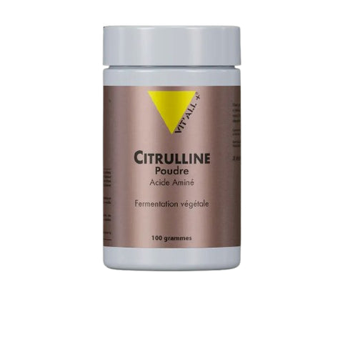 Pot Citrulline Poudre 100g Vit'all+, complément vegan pour vitalité et muscles