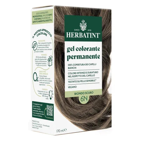 Coloration permanente Blond foncé 6N Herbatint - kit 170 ml