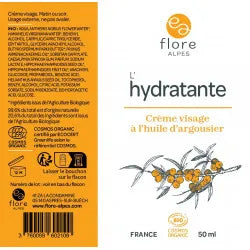 Crème Hydratante à l'Huile d'Argousier Bio-50 ml-Flore Alpes