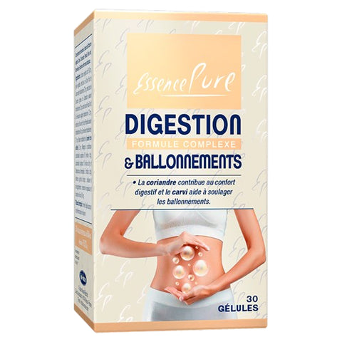 Digestion & Ballonnements 30 Gélules Essence Pure – Charbon Végétal, Carvi & Fenouil