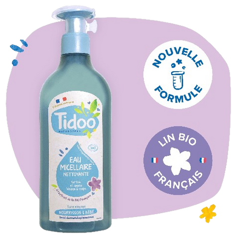 Eau Micellaire nettoyante Bio à l'extrait de Lin-500ml-Tidoo