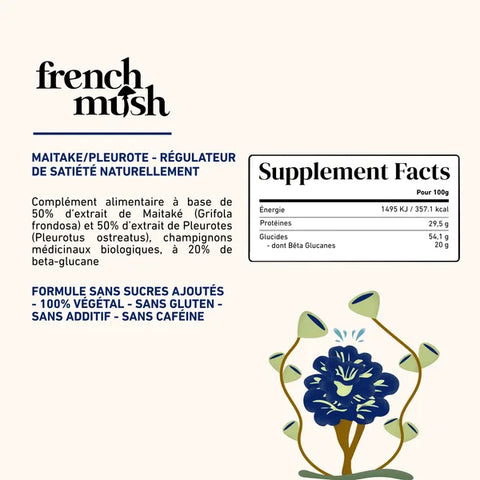 Dúo de setas Maitake y Ostra orgánicas – 56 cápsulas – French Mush