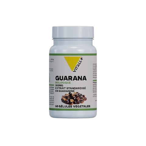 Pilulier Guarana Bio 60 gélules Vit'all+ – complément tonique naturel – fabriqué en France