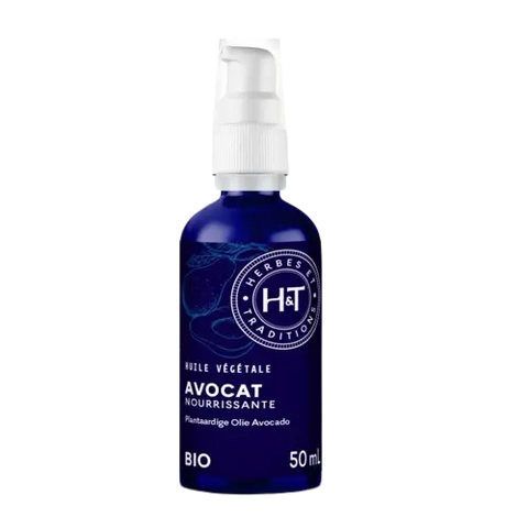 Huile végétale d'avocat bio Herbes et Traditions - flacon 50 ml