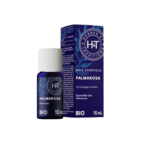 Huile essentielle de palmarosa bio Herbes et Traditions - flacon 10 ml