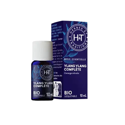 Huile essentielle d'ylang-ylang complète bio Herbes et Traditions - flacon 10 ml
