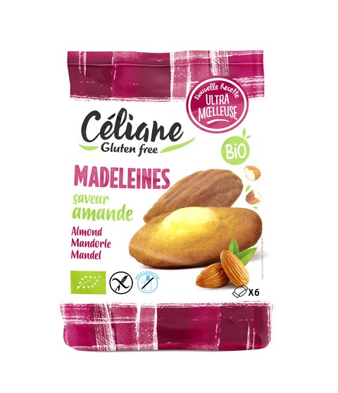 Madeleines Amandes Bio sans gluten-180g-x6-Céliane