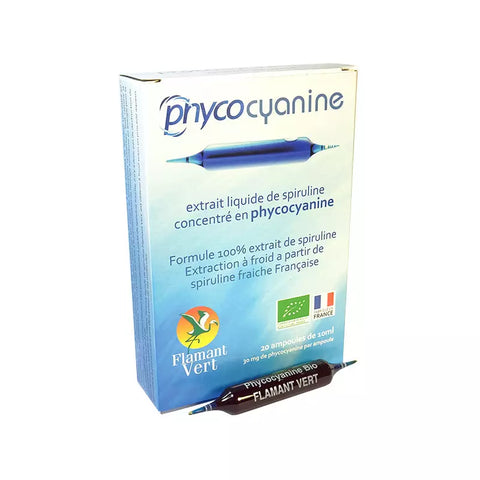 Phycocyanine bio Flamant Vert - 20 ampoules de 10 ml