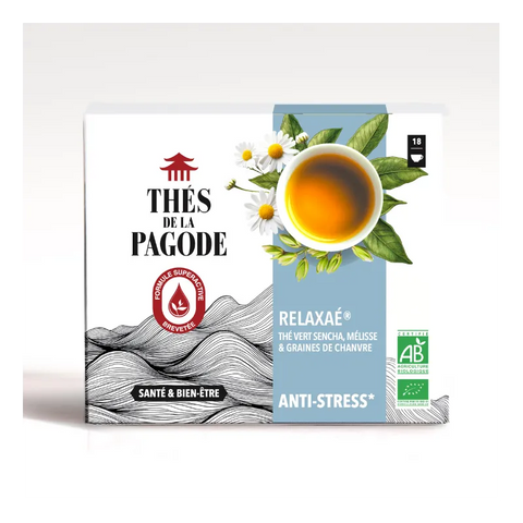 Relaxaé, thé anti stress bio-18 infusettes-Thés de la Pagode