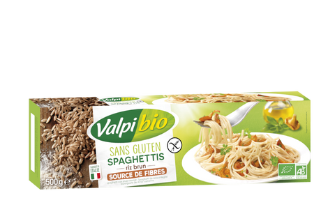 Spaghettis de riz brun SANS GLUTEN-500g-Valpi bio