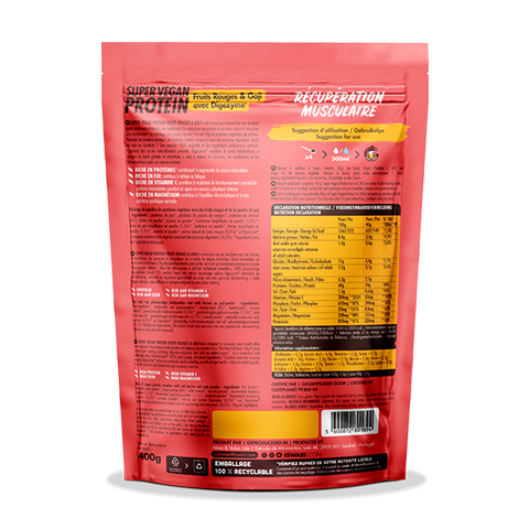 Super vegan Protein-Fruits rouges & Goji avec DIGEZYME®-Iswari
