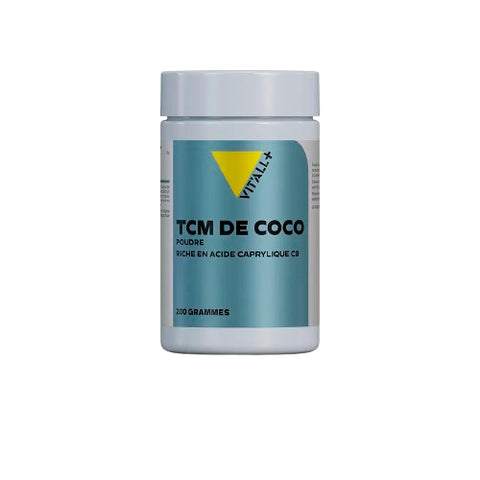 Offrez à votre cerveau et à votre métabolisme un carburant d'exception avec le TCM de Coco Poudre 200g de Vit'all+
