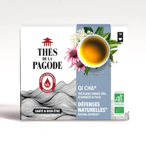 Thé blanc Qi Cha bio-18 sachets-Thés de la pagode