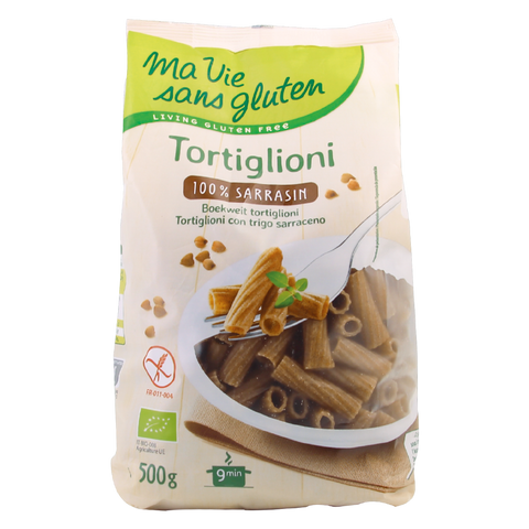 Tortiglioni de trigo sarraceno SIN GLUTEN-500g-Mi vida sin gluten