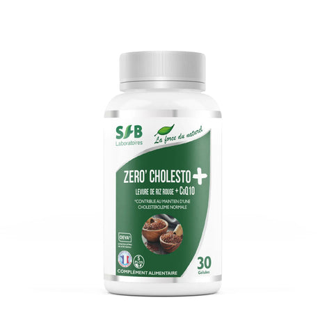 boite de Zero'cholesto+-Levure de riz rouge et Q10-30 gélules-SFB