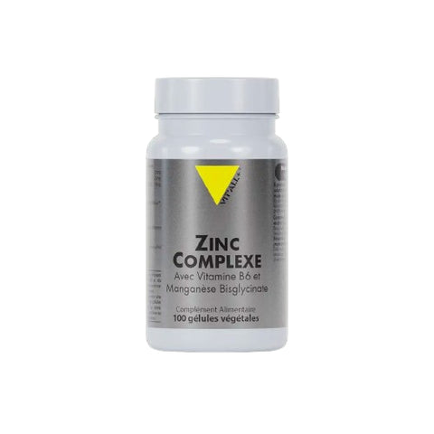 Zinc Complex (Zinc, Vitamin B6, Manganese) - 100 capsules - Vit'all+