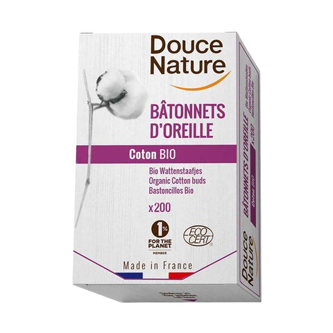 Bâtonnets d'oreille coton bio-x200-Douce nature