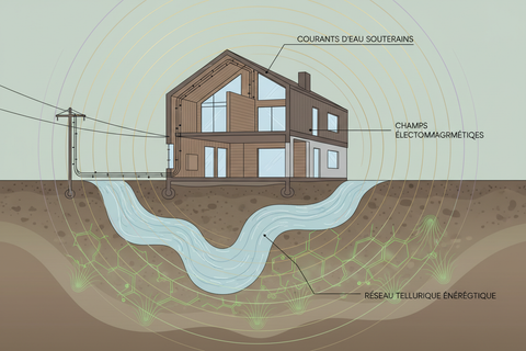 geobiologie cour d'eau réseaux electrique maison