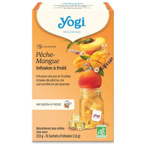 Infusion à Froid Pêche Mangue 15 sachets–Yogi Tea