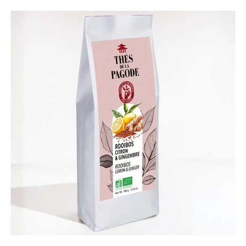 Rooibos Citron Gingembre Bio-100g-Thés de la Pagode