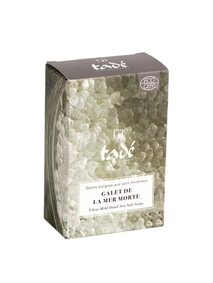 Galet Savon Sel de la Mer Morte Cosmos Natural 150 g Tadé, savon bio minéral purifiant et nourrissant.