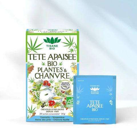 Tisane Tête Apaisée Bio au Chanvre Romon Nature - 20 sachets, vue 2