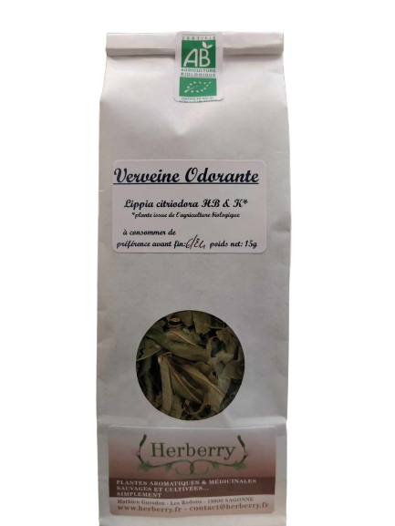 Tisane de Feuilles de Verveine Bio-15g-Herberry