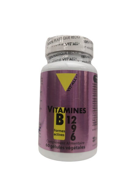 Formas activas B12 y B9 -60 cápsulas-Vit'all+
