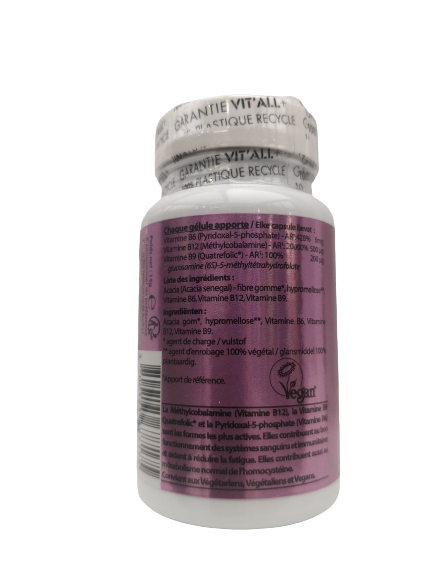 Formas activas B12 y B9 -60 cápsulas-Vit'all+