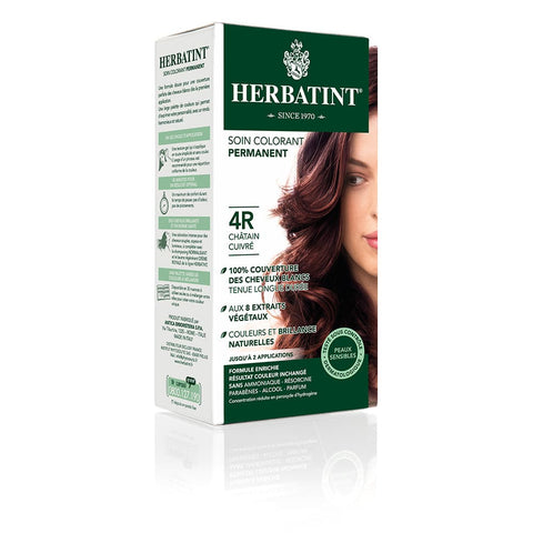 Coloration permanente Châtain cuivré 4R Herbatint - kit 170 ml - vue 2