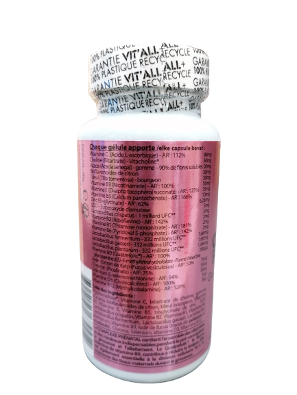 Complexe Prénatal avec Acide folique-60 gélules-Vit'all+