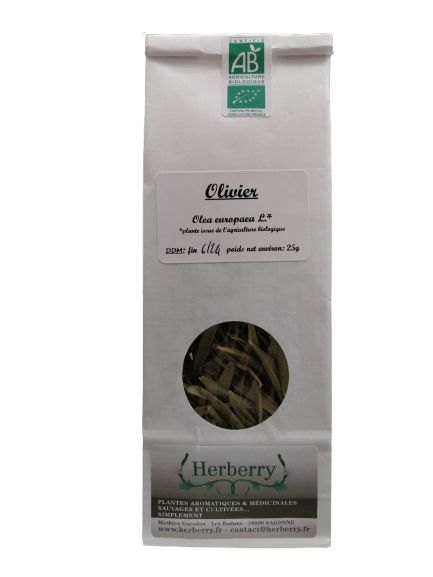 Tisane de feuilles d'olivier bio Herberry - 25 g