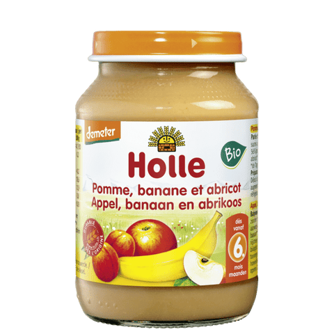 Petit pot pomme banane abricot-190g-Holle - Boutique Pleine-Forme