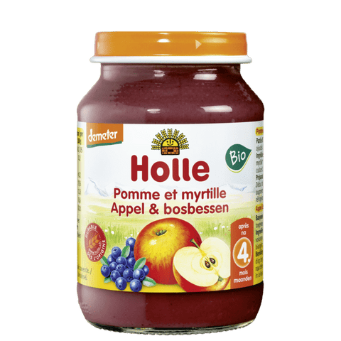 Petit pot pomme myrtille-190g-Holle - Boutique Pleine-Forme