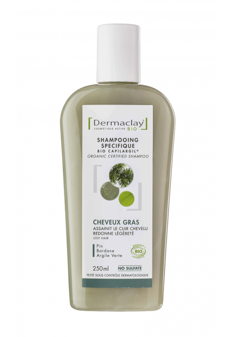 Shampoing Bio spécifique cheveux gras-250ml-Dermaclay