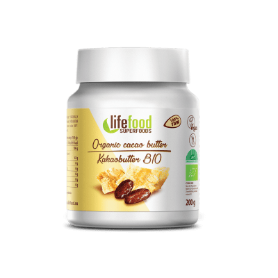 Beurre de cacao BIO & CRU-200g-Life food - Boutique Pleine-Forme 
