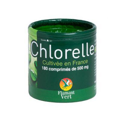 Chlorelle-180 Comprimes-500mg- Flamant Vert - Boutique Pleine-Forme
