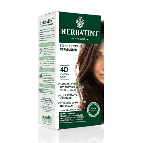 Coloration permanente Châtain doré 4D Herbatint - kit 170 ml - vue 2