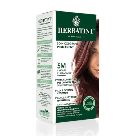 Coloration permanente Châtain clair acajou 5M Herbatint - kit 170 ml - vue 2
