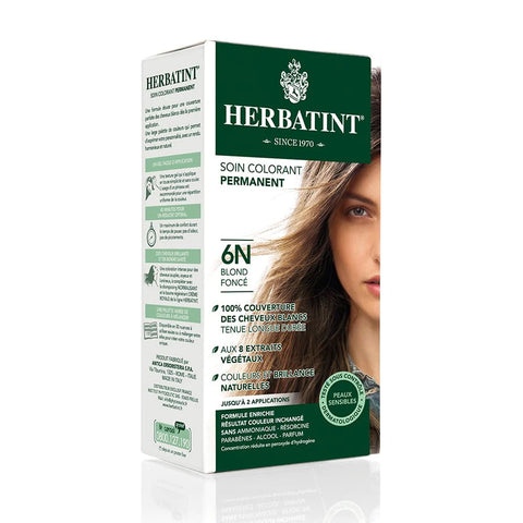 Coloration permanente Blond foncé 6N Herbatint - kit 170 ml - vue 2