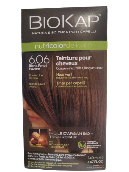 Coloración Nutricolor Delicato 6.06 Rubio Sabana Oscuro - 140 ml - Biokap
