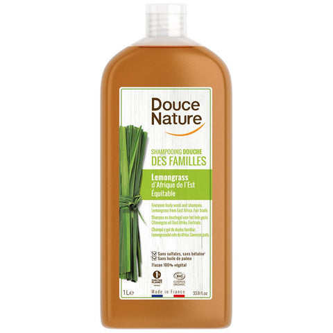 Shampooing douche des familles Lemongrass- 1L-Douce nature - Boutique Pleine-Forme 