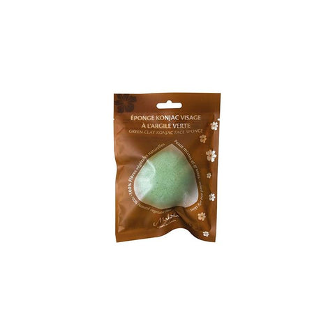 Eponge Konjac Naturelle Visage à L'argile Verte Peaux Mixtes &Grasses-Beliflor - Boutique Pleine-Forme
