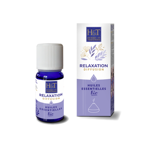 Sinergia de aceites esenciales para difundir-relajación-10ml-Herbes et Traditions