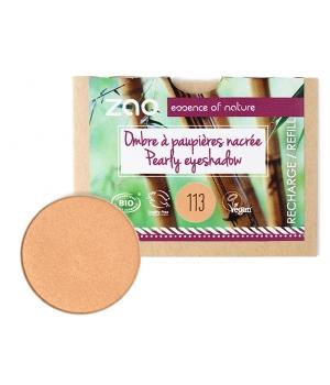 Recharge Ombre à paupières nacrée 113 or cuivre 3g-Zao Make up - Boutique Pleine-Forme