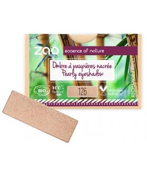 Recharge Ombre à paupières nacrée rectangle 126 pétale doré-Zao Make up - Boutique Pleine-Forme